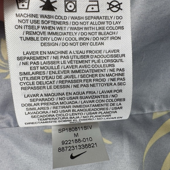 Nike Floral Windrunner Jacket Women's Medium Full Zip Vented Sportswear Black - Picture 11 of 11